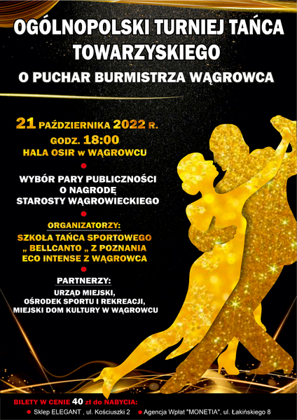 Ogólnopolski Turniej Tańca Towarzyskiego – Wągrowiec 2022